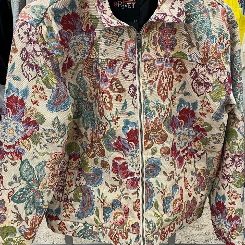 Copper Rivet Men's Floral Bomber Jacket - Picture 2 of 4